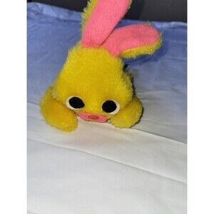 1974 Wallace Berrie Tiny 4” Plush Bunny Rabbit Wiggles Stuffed Animal Vtg 1970s